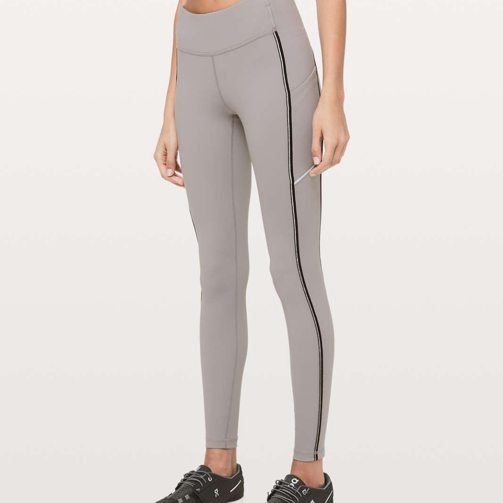 Lululemon Speed Up Tight In Metallic Size 8